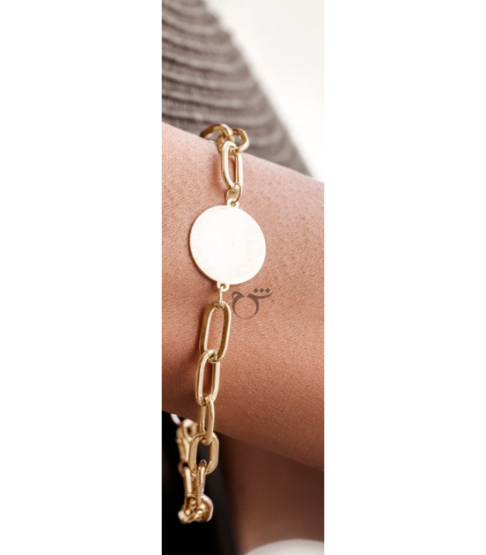 دستبند طلا لینک و سکه - گالری شیدا مجد