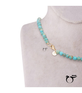 گردنبند 5 البرنارد و فیروزه - گالری شیدا مجد