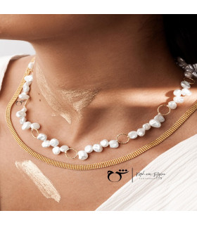 گردنبند حلقه تراش و باروک-گالری شیدا مجد