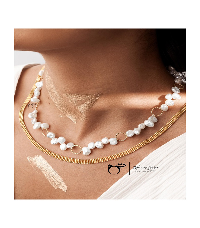 گردنبند حلقه تراش و باروک-گالری شیدا مجد