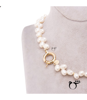 گردنبند قفل مدبر البرنارد گندمی ریز-گالری شیدا مجد