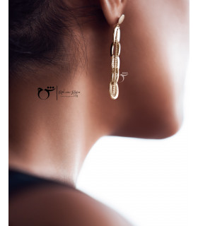 گوشواره طلا لینک و کارتیه 40 - گالری شیدا مجد