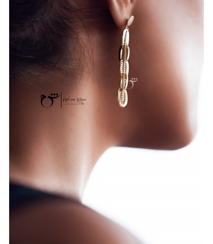 گوشواره طلا لینک و کارتیه 40 - گالری شیدا مجد