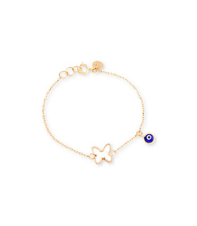 کودک دستبند پروانه میناکاری چشم نظر-گالری شیدا مجد