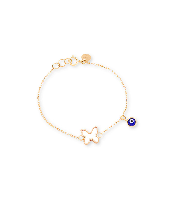 کودک دستبند پروانه میناکاری چشم نظر-گالری شیدا مجد