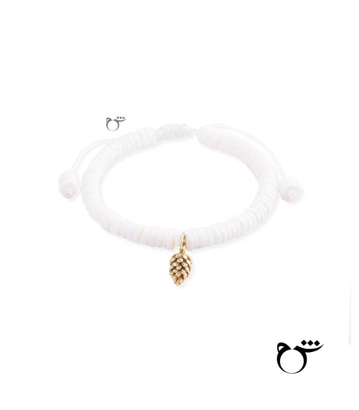 دستبند کاج صدف سفید