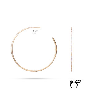 گوشواره حلقه نگینی-گالری شیدا مجد