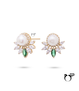 گوشواره مارکیز مروارید تورمالین