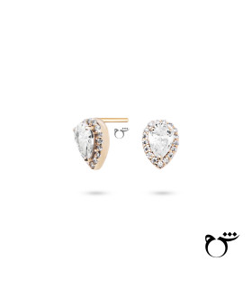 گوشواره اشک نگینی زیرکن بزرگ-گالری شیدا مجد