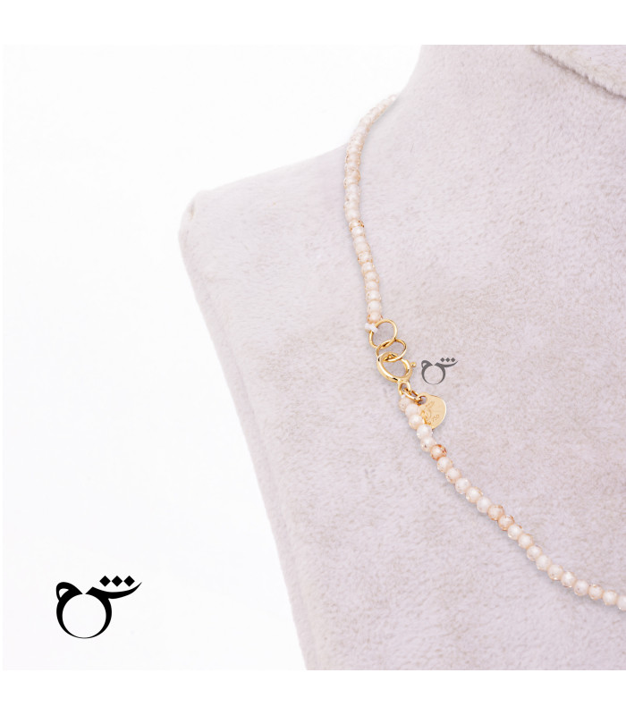 کودک گردنبند ماهی میناکاری سنگی نارنجی-گالری شیدا مجد