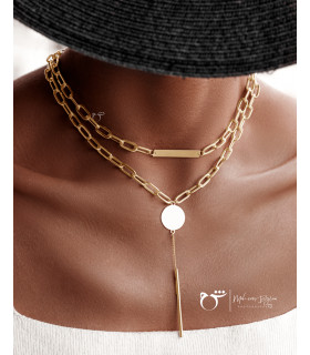 گردنبند طلا مدل لبینا - گالری شیدا مجد