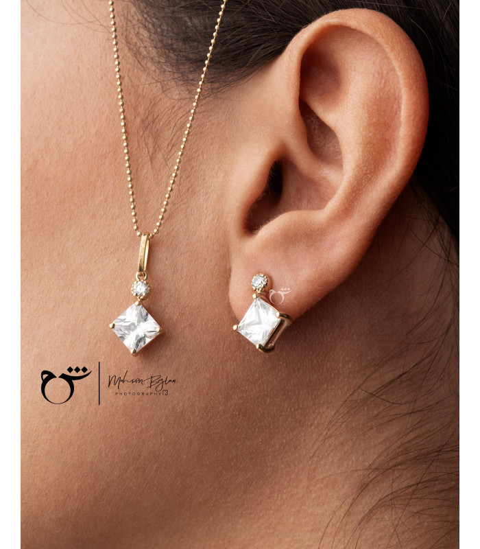 آویز تک نگین و پرنس زیرکن-گالری شیدا مجد