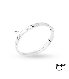 دستبند بنگل کارتیه لاو سفید-گالری شیدا مجد