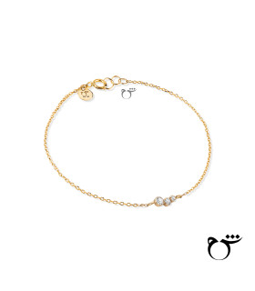 دستبند سه نگین زنجیری