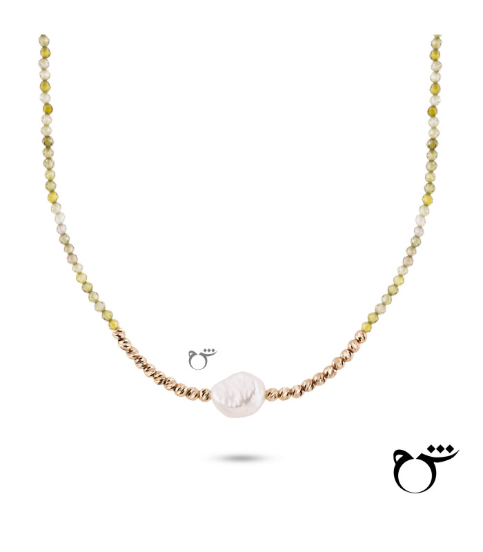 گردنبند البرنارد باروک و سواروسکی سبز