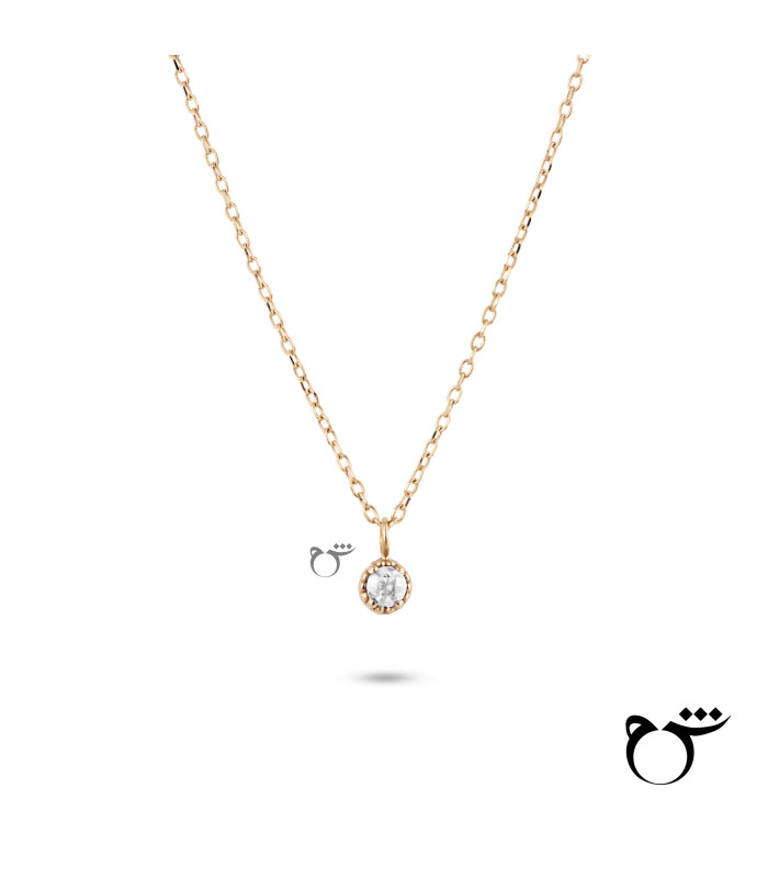 گردنبند چوکر تک نگین زیرکن