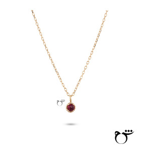 گردنبند چوکر تک نگین گارنت