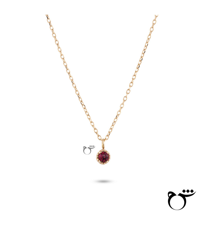 گردنبند چوکر تک نگین گارنت