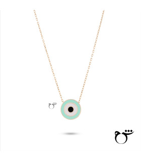 گردنبند چشم گرد میناکاری