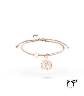 دستبند سکه ملکه نخی لمه بژ