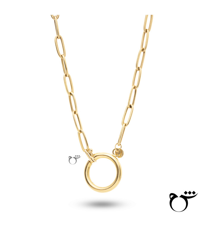 گردنبند چوکر لینک و قفل متوسط-گالری شیدا مجد