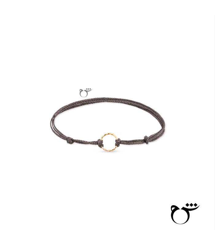 مردانه دستبند حلقه نخی لمه دودی