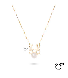 گردنبند شاخ گوزن و مروارید-گالری شیدا مجد