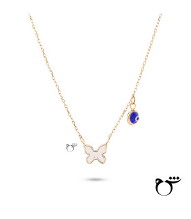 کودک گردنبند پروانه سفید چشم نظر