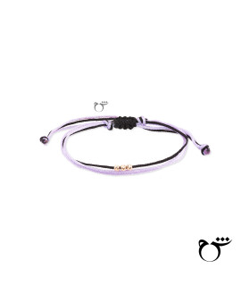 دستبند 3 البرنارد نخی لمه مشکی یاسی-گالری شیدا مجد