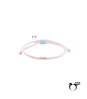 دستبند 3 البرنارد نخی لمه آبی گلبهی-گالری شیدا مجد