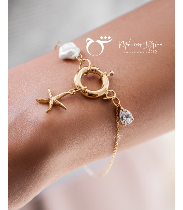 دستبند ستاره دریایی باروک - گالری شیدا مجد