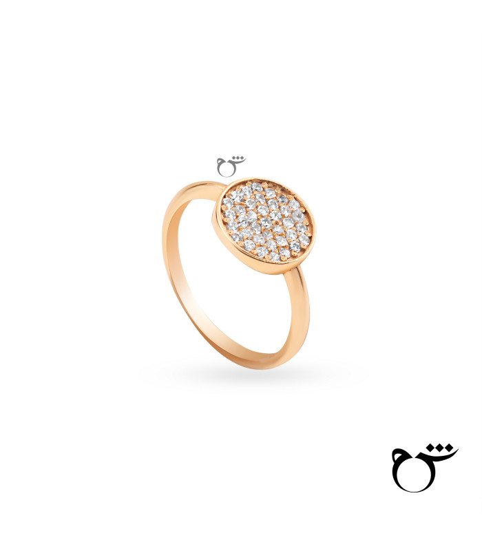 انگشتر دایره نگین دار