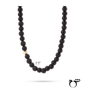 مردانه گردنبند گوی سنگی مات