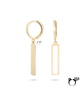 گوشواره هوک مستطیل پر و خالی