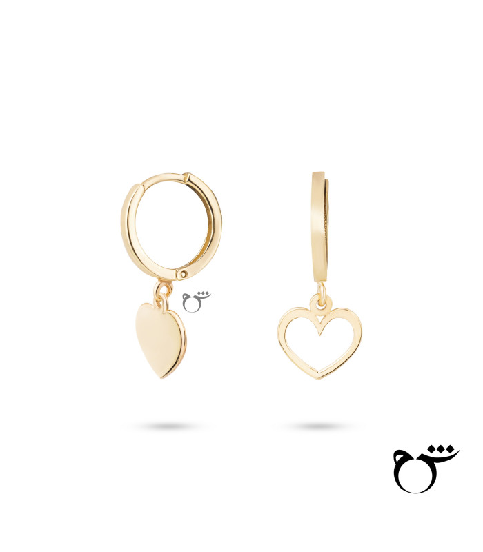 گوشواره هوک قلب پر و خالی