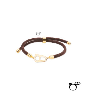 دستبند هه بندی قهوه ای-گالری طلا شیدا مجد