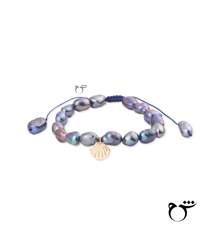 دستبند صدف مروارید کبود-گالری شیدا مجد