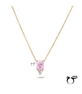 گردنبند باگت انگوری رز کوارتز-گالری شیدا مجد