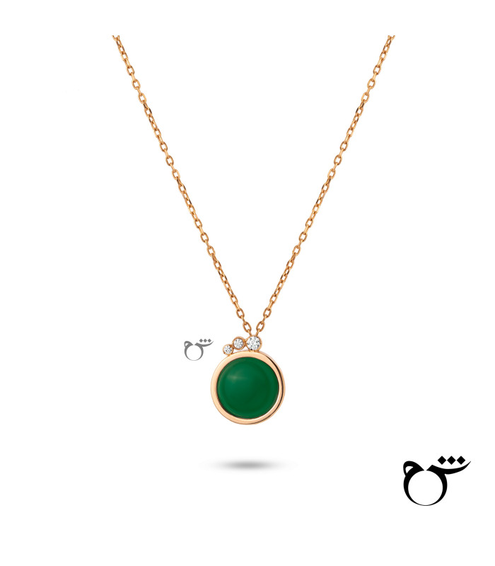 گردنبند سه نگین یشم