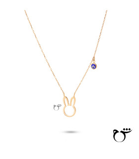 کودک گردنبند صورت خرگوش توخالی چشم نظر