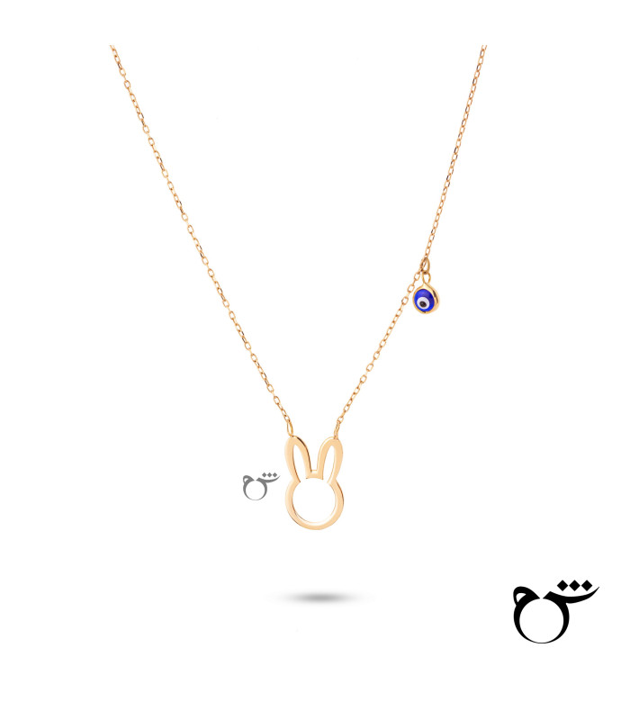 کودک گردنبند صورت خرگوش توخالی چشم نظر