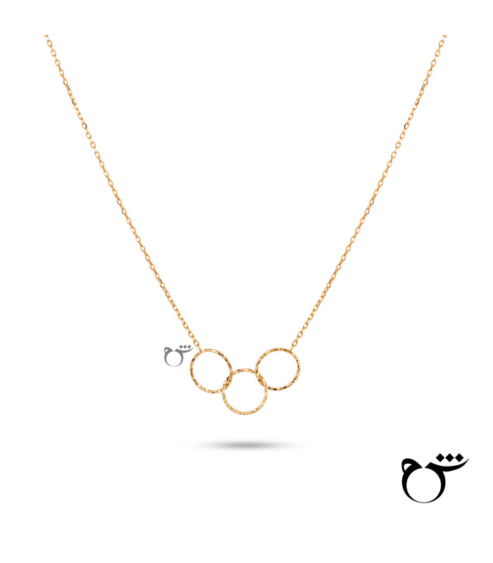 گردنبند سه حلقه تراش