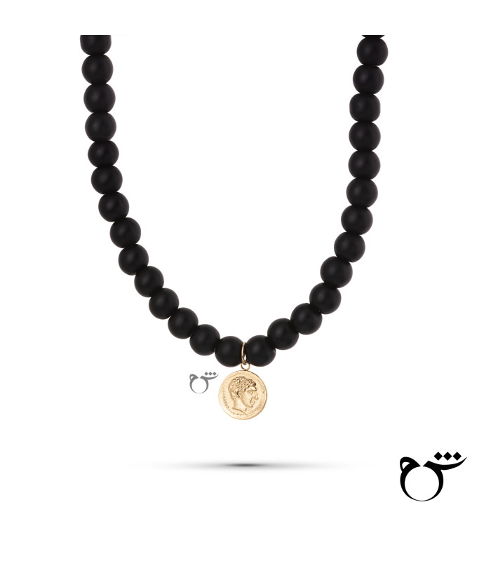 مردانه گردنبند سکه رومی اونیکس مات-گالری شیدا مجد