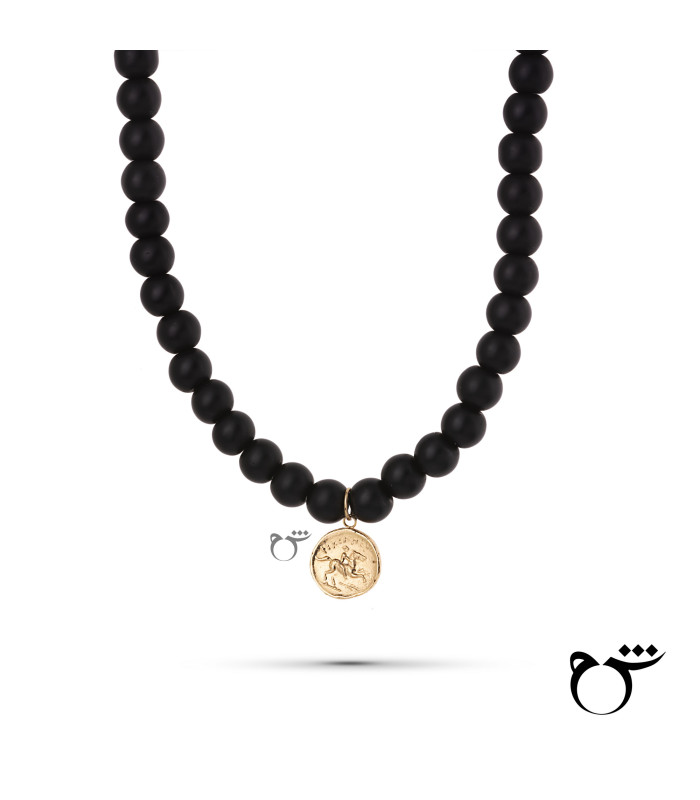 مردانه گردنبند سکه رومی اونیکس مات-گالری شیدا مجد