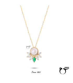 گردنبند مارکیز مروارید تورمالین