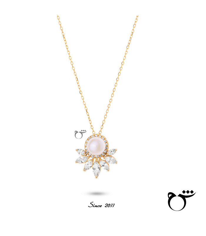 گردنبند مارکیز مروارید زیرکن