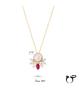 گردنبند مارکیز مروارید گارنت