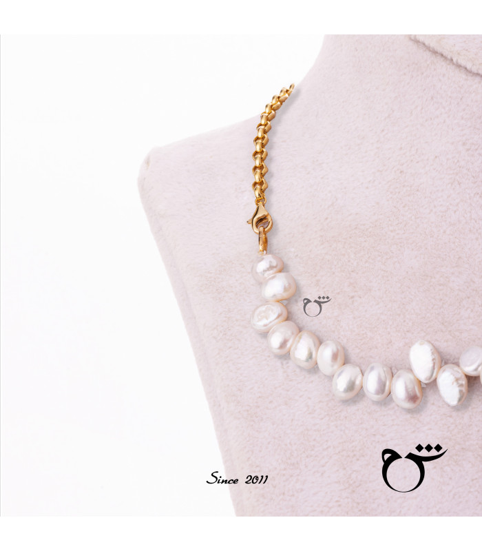 گردنبند رولو تخمه باروک - گالری شیدا مجد