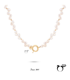 گردنبند قفل مدبر البرنارد گندمی ریز