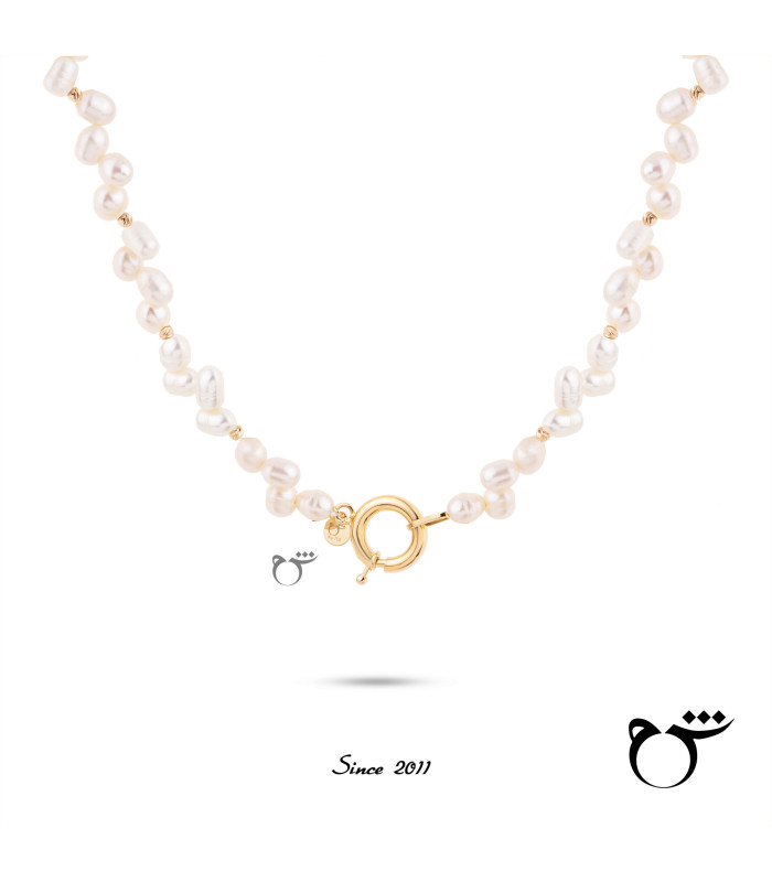 گردنبند قفل مدبر البرنارد گندمی ریز